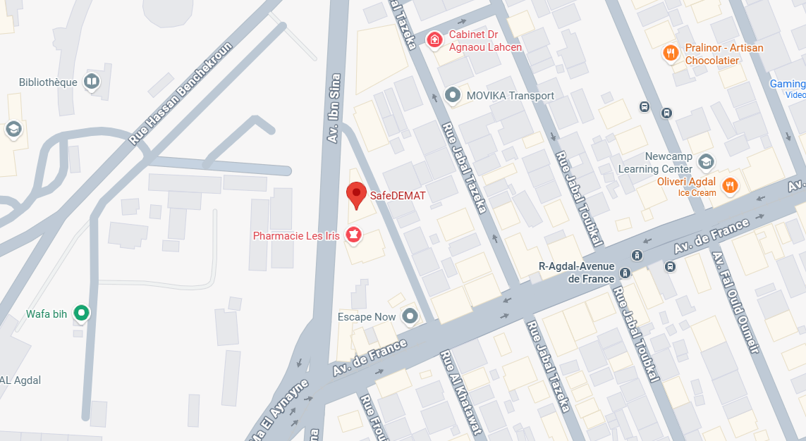 33, avenue Ibn Sina, appt N° 43 Agdal Rabat – Maroc